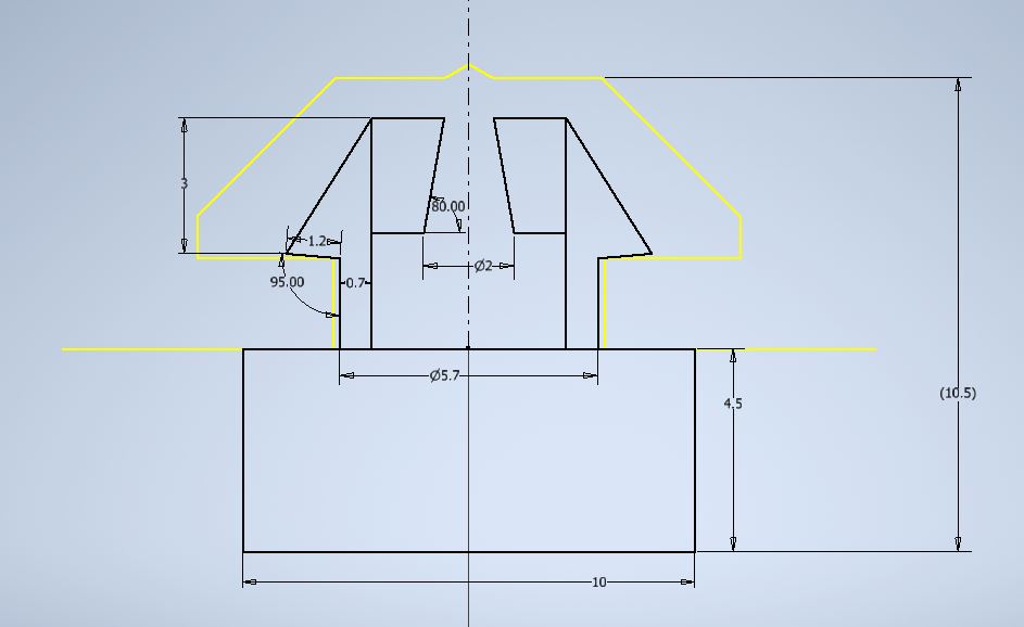 Flexure profile dimensions.