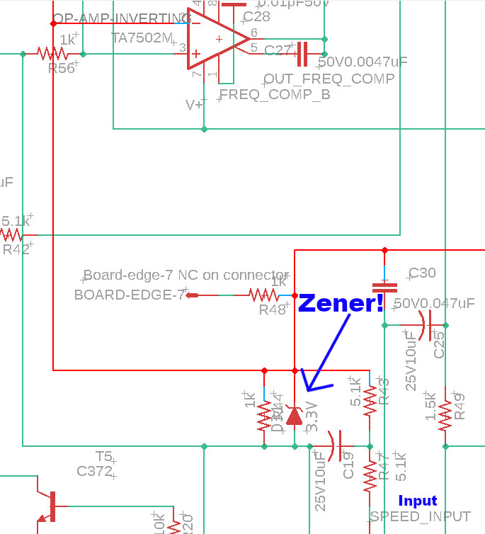 The zener diode on my diagram which made the flipped wire mistake obvious.